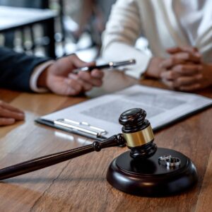 lawyers reviewing paperwork