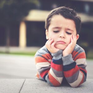 child looking sad
