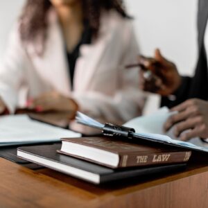 lawyers reviewing paperwork