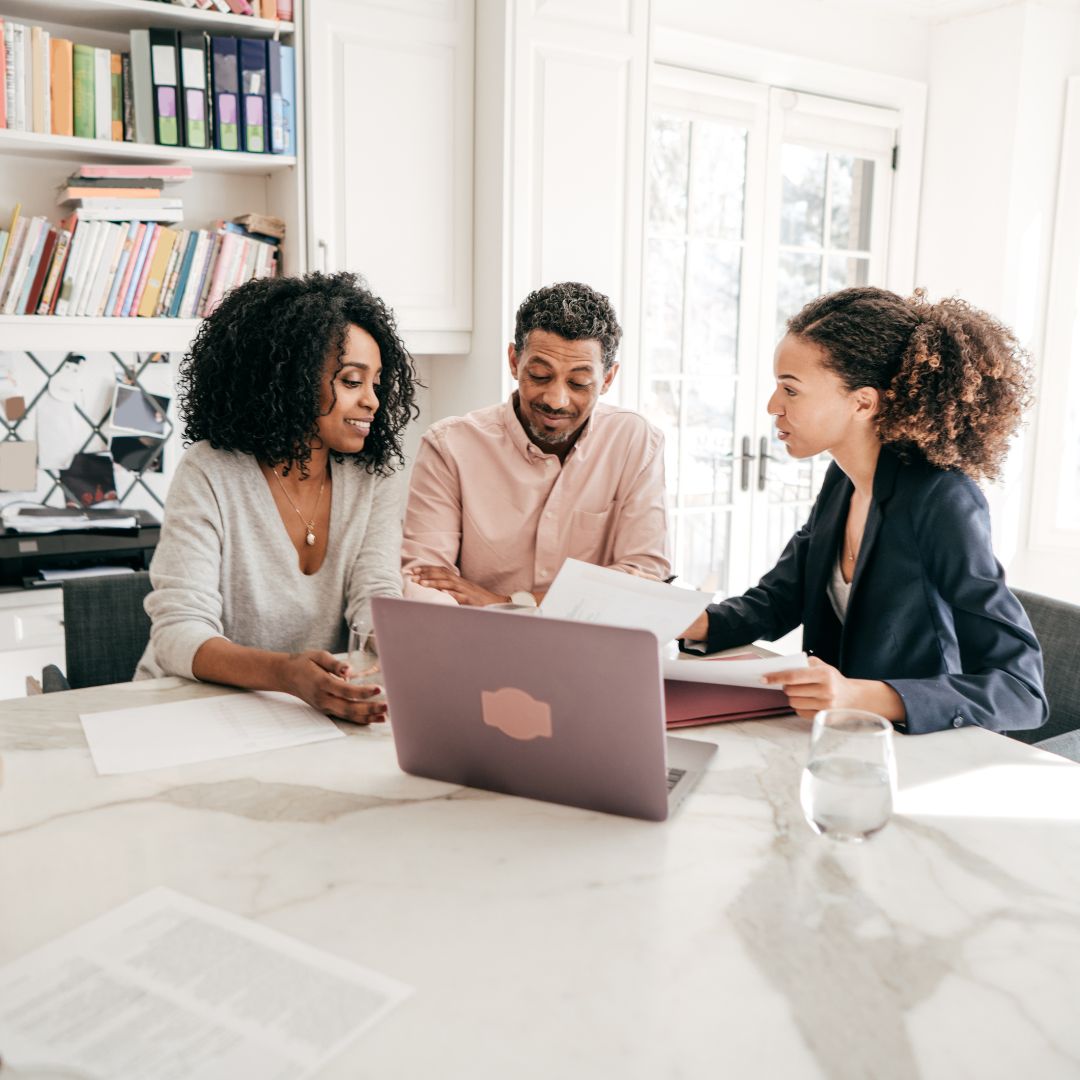 couple meeting with power of attorney
