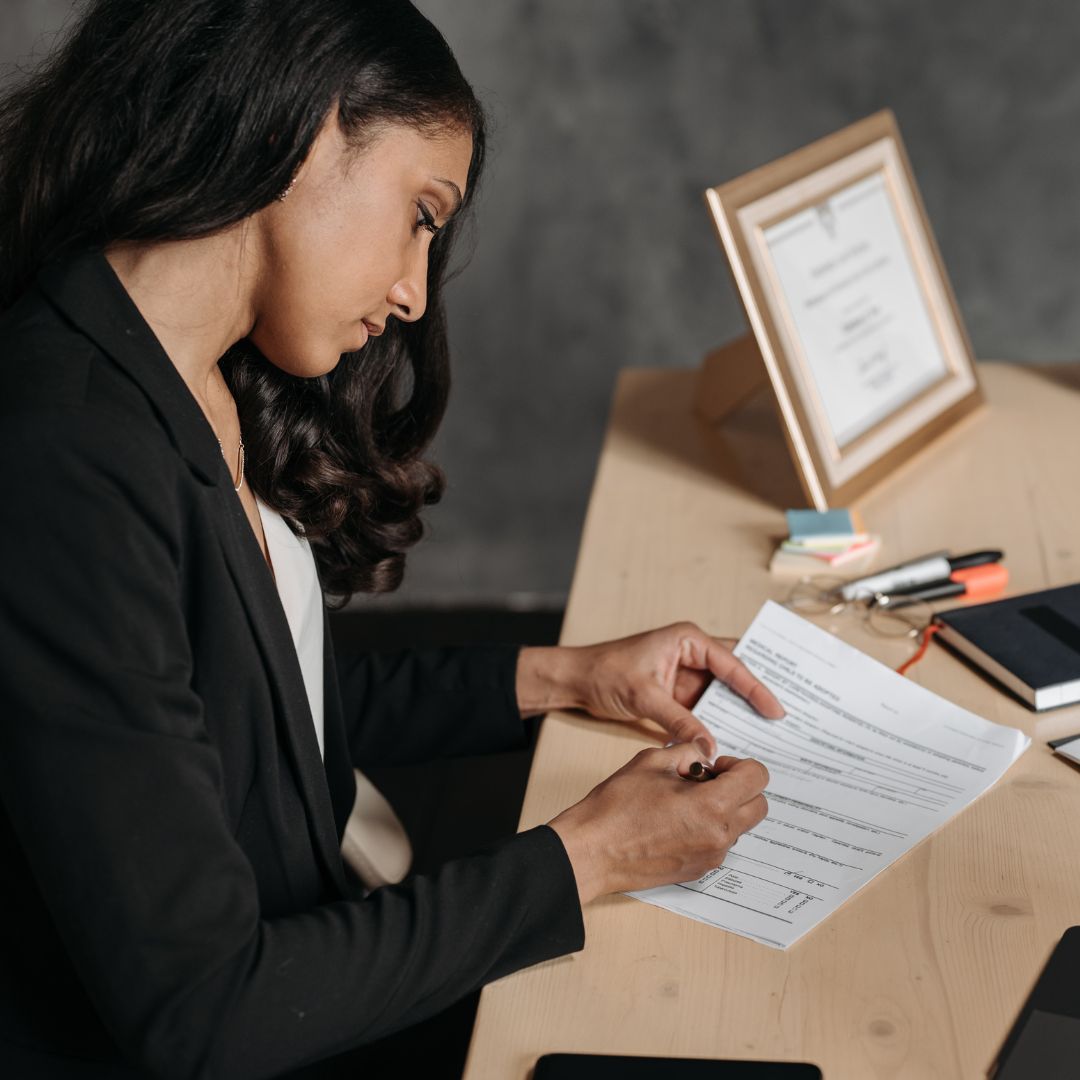 lawyer filing paperwork
